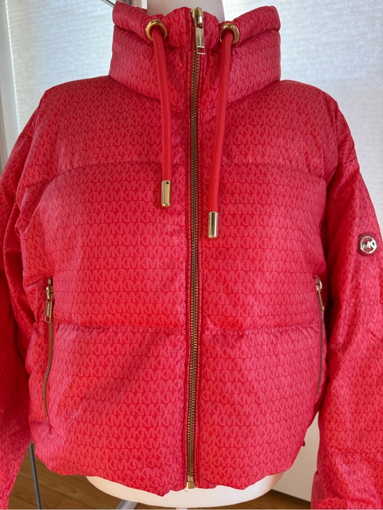 Michael Kors Jackets & Blazers - Michael Kors Bright Red Quilted Puffer Jacket with Gold Hardware